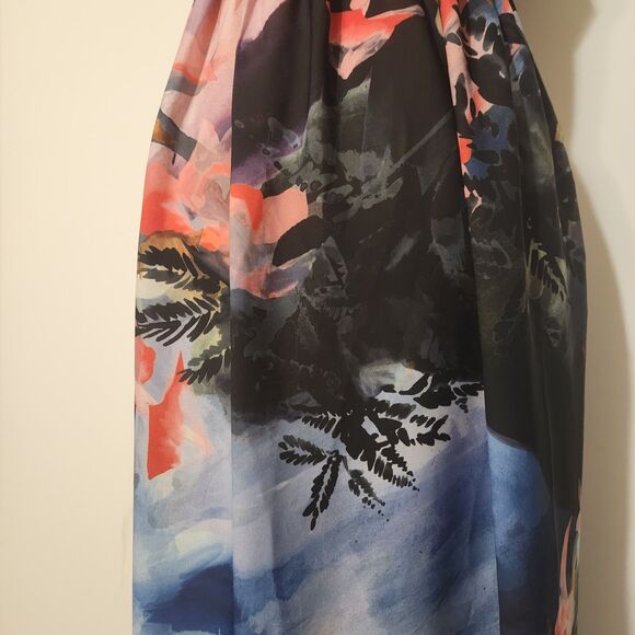 Corey Lynn Calter Anthropologie Daybreak Watercolor Midi sun Dress sz 4 - Picture 3 of 10
